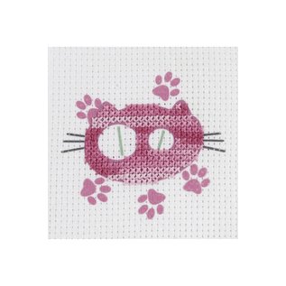 DMC, Kids Craft le chat rose, 15x15cm