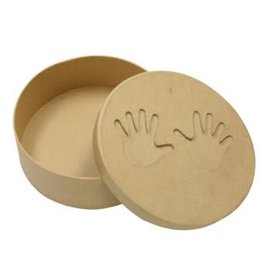 Ecochape ronde doos met handen 15x5cm