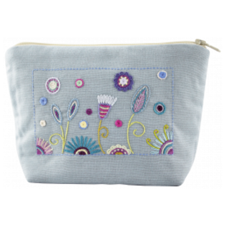 Borduurpakket: Trousse bleue 19x13cm