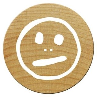 Houten mini stempel Woodies 15mm (Smile2) PER STUK