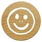 Houten mini stempel Woodies 15mm (Smile1) PER STUK