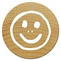 Houten mini stempel Woodies 15mm (Smile1) PER STUK