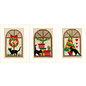 Vervaco Telpakket - Wenskaart Kerstsfeer aida set van 3 - 10,5x15cm