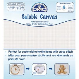 Wateroplosbare canvas, 20x22cm, 14ct.