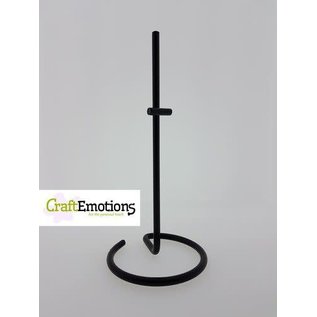 Decoratie standaard metaal rond, Zwart, 12cm - 26cm