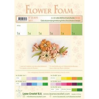 Flower Foam assort. 3, 6 vel A4 zalm 0.8mm