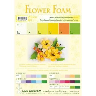 Flower Foam set 4, 6 vellen A4 Geel