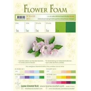 Flower Foam assort. 6, 6 vel A4 wit groen  0.8mm