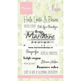 Marianne Design Clear Stamp Marleen's Hallo Lente & Pasen