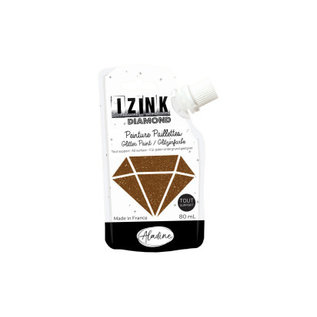 IZINK Diamond glitterverf/pasta - 80ml, Bruin