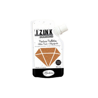 IZINK Diamond glitterverf/pasta - 80ml, Koper