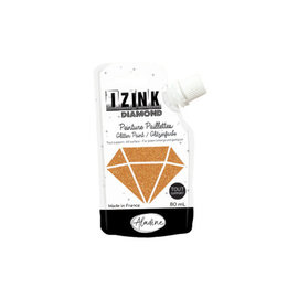 IZINK Diamond glitterverf/pasta - 80ml, Kopergoud