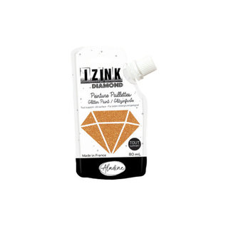 IZINK Diamond glitterverf/pasta - 80ml, Kopergoud