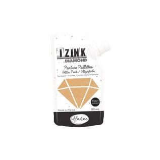 IZINK Diamond glitterverf/pasta - 80ml, Lichtgoud