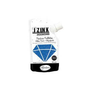 IZINK Diamond glitterverf/pasta - 80ml, Marineblauw