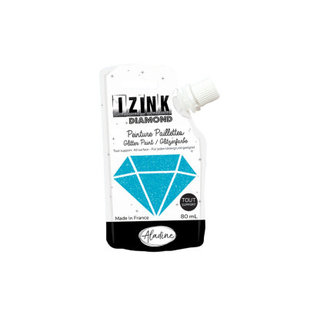 IZINK Diamond glitterverf/pasta - 80ml, Oceaanblauw