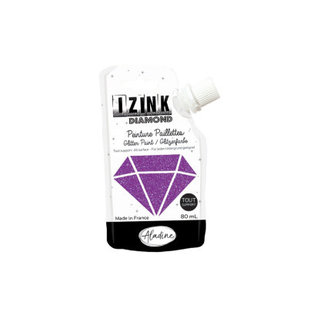 IZINK Diamond glitterverf/pasta - 80ml, Violet