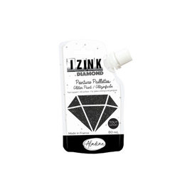 IZINK Diamond glitterverf/pasta - 80ml, Zwart