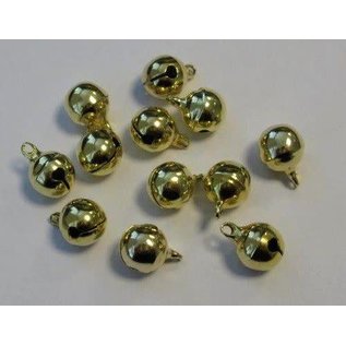 Sieraden belletjes goudkleur 10 mm 12 ST