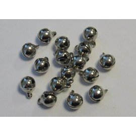 Sieraden belletjes zilver 8 mm 16 ST