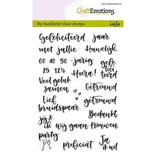 Craft Emotions Clearstamps A6 - Handletter - Huwelijk