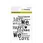 CraftEmotions clearstamps A6 - achtergrond Love