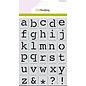 CraftEmotions stencil - alfabet kleine letters Courier A5 - H=21mm