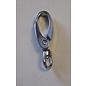 Karabiner met draaibaar oog 35mm platinum