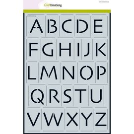 Stencil - alfabet kleine letters Skia A4 - H=35mm