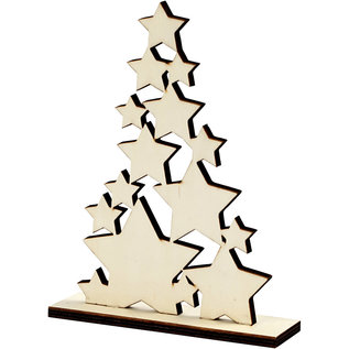 Houten kerstboom 19,6x14,9cm