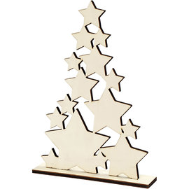 Kerstboom met sterren, h: 29,8cm, b: 21,5cm