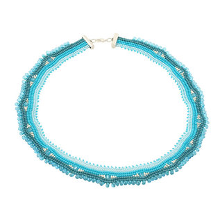 Kit collier Loukkos turquoise-argent