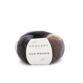 SILK - MOHAIR 714 Nero/Camel/Gris/Beig bad 89300