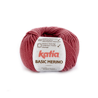 Katia BASIC MERINO 75 Framboosrood bad 12225A