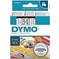 Dymo 43610 D1-Lint 6mm - 7m Zwart/Transparant