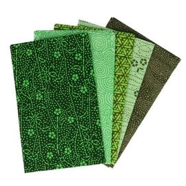 Stof Tissu de Marie Fat quarter bundles 5x 50x57cm 60° wasbaar Enchanted Emerald