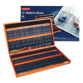 Derwent 72 Watercolour Pencils, Wooden Box