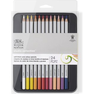 Winsor&Newton Soft thick-core 24 kleurpotloden