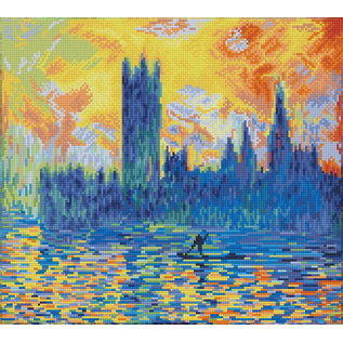 Diamond Dotz 46x41cm Londen Parliament in winter (après Monet)