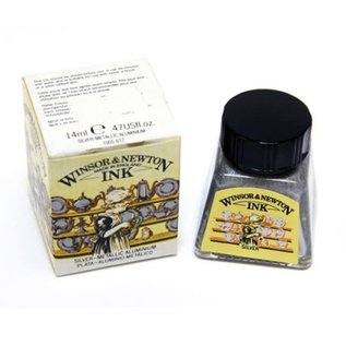 Winsor&Newton Silver - Metallic Aluminium Inkt 14ml.