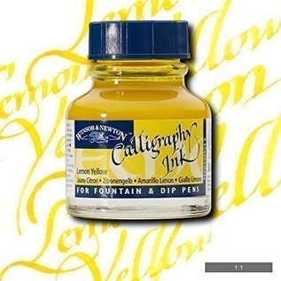 Winsor&Newton Calligraphy Ink Lemon Yellow for fontain & dip pens 30ml