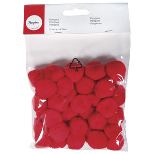 Pompons Rood 25mm 35st.