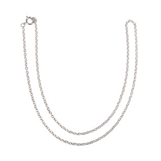 Schakelketting, 45cm, 2x3mm, zilver