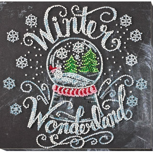 Borduren met parels Winter Wonderland 20x20cm