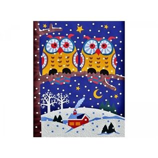 Painting by numbers 16.5x13cm Owls