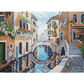 Bedrukt stramien On streets of Venice 40x29cm