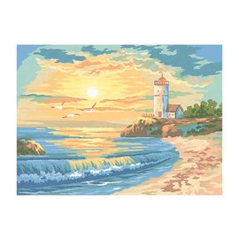 Collection d'art Bedrukt stramien canvas Collection d'Art zee en strand 30x22cm