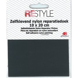 zelfklevende nylon reparatiedoek grijs