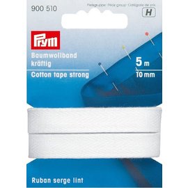 prym KATOENBAND STERK 10mm WIT 5m