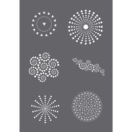 Zeefdruksjabloon Dots A5